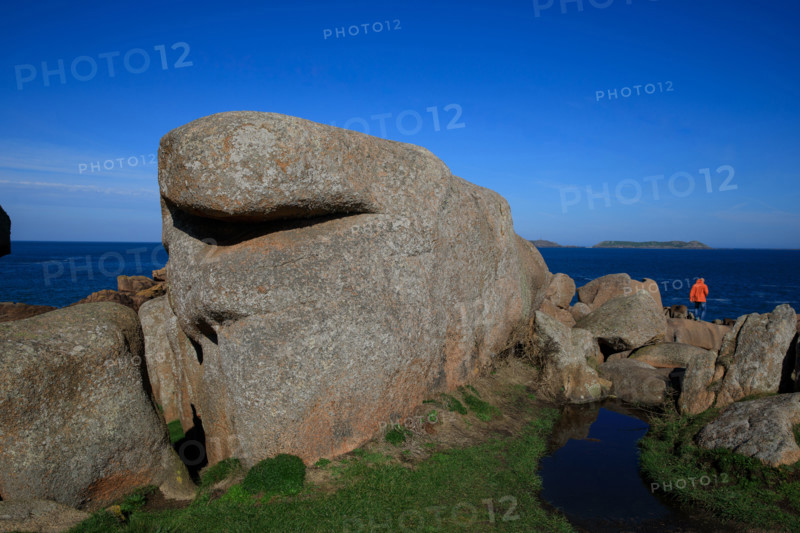 france, région Bretagne, Côtes d'Armor, côte de granit rose, Ploumanac'h, les rochers