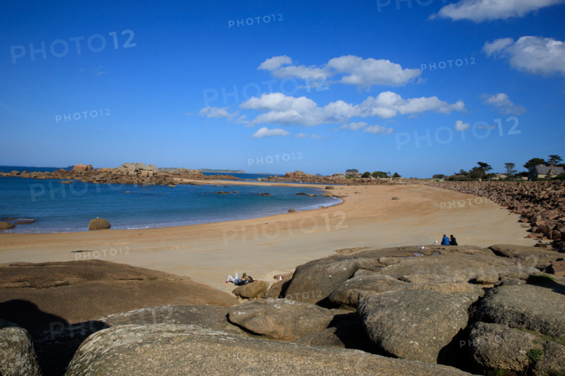 france, région Bretagne, Côtes d'Armor, côte de granit rose, Trégastel,, presqu'ile Renote,