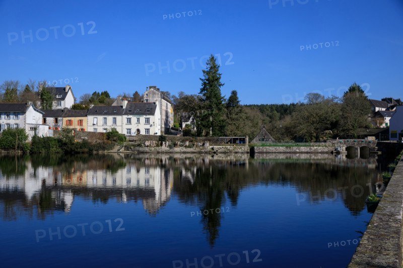 FRance, région Bretagne, Finistère, Huelgoat, les rochers, cahos de huelgoat, lac
