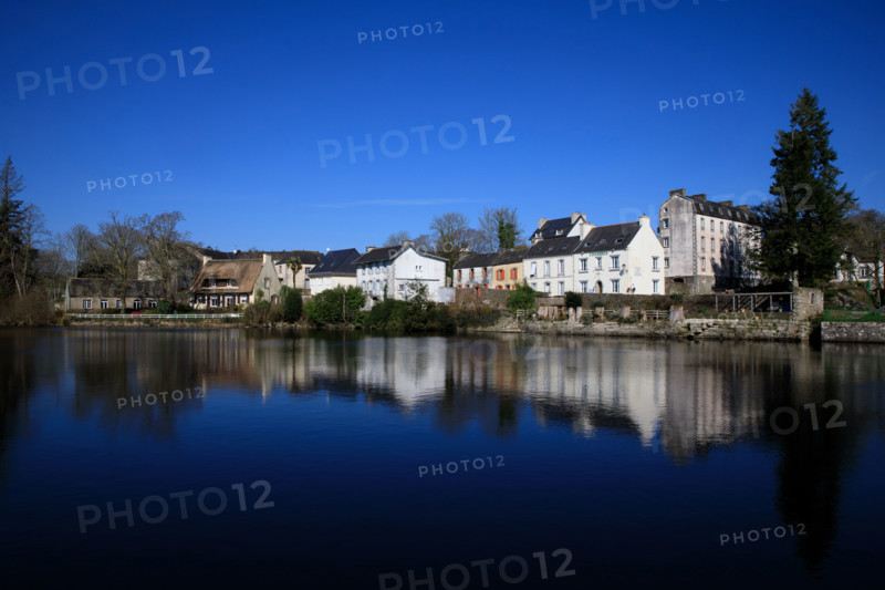 FRance, région Bretagne, Finistère, Huelgoat, les rochers, cahos de huelgoat, lac