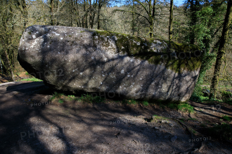 FRance, région Bretagne, Finistère, Huelgoat, les rochers, cahos de huelgoat, la roche tremblante,