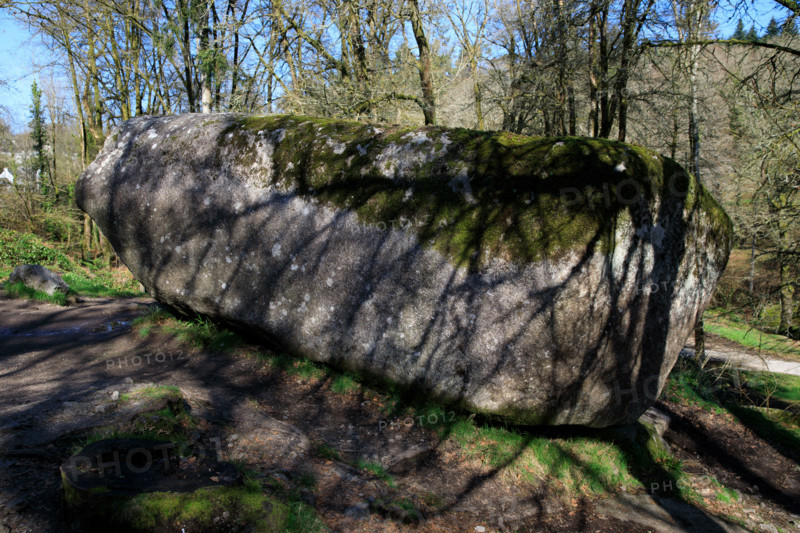 FRance, région Bretagne, Finistère, Huelgoat, les rochers, cahos de huelgoat, la roche tremblante,