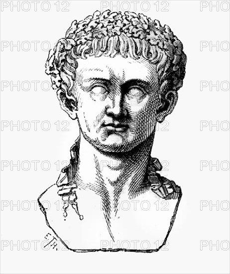 Tibère Emperor Administration from 14 to 37 Engraving -