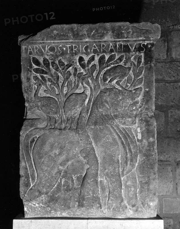Beginning the divine bull with the three cranes among the willows -