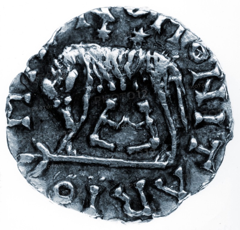 Currency mérovingienne of a third of penny -