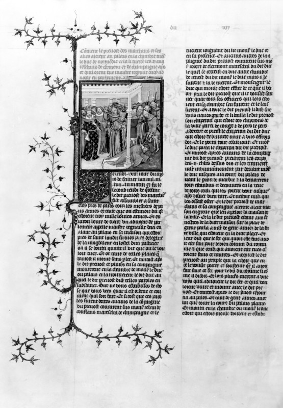 Large Chronicles of France Assassination of the two marshals