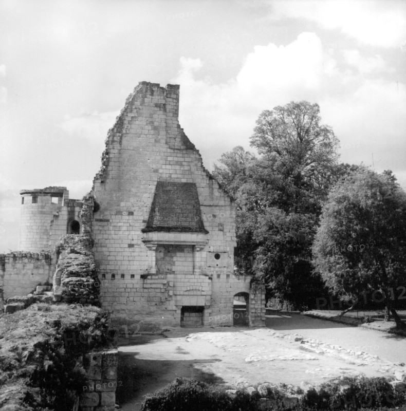 Chinon, section of chimney wall left in the room where Joan of Arc recognized the Dauphin, future Charles VII
