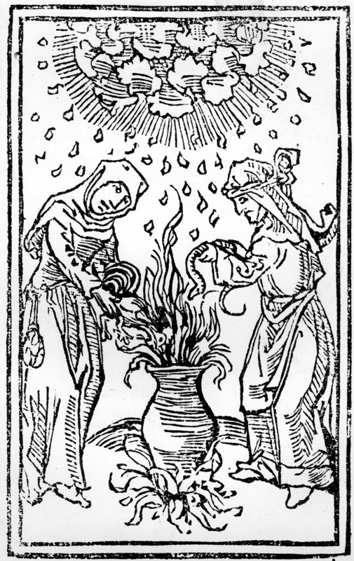 Witch engraved Wood