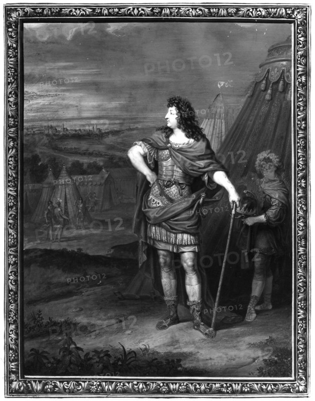 Louis XIV as a Roman Emperor in front of his tent