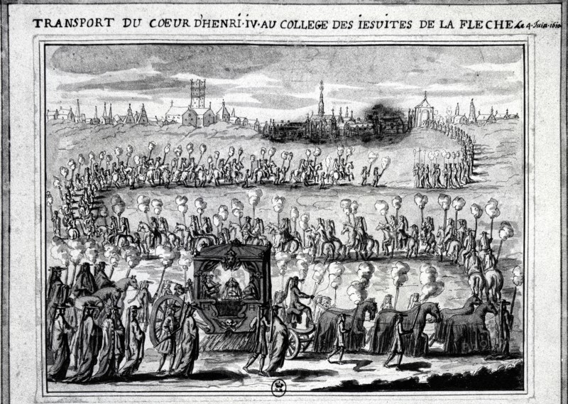 Transport du coeur de Henri IV au collège de la Flèche -
