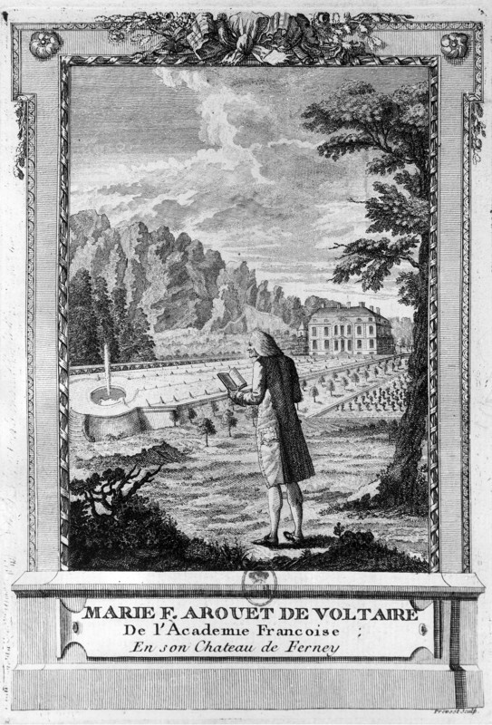 Voltaire in his gardens of Ferney -