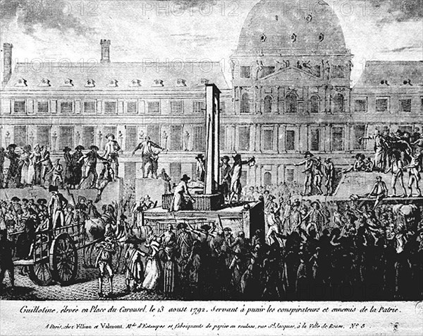 Guillotine sur la place du Carrousel.