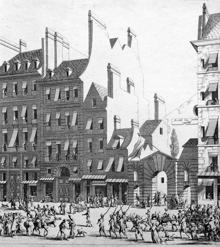 Hébert led to the guillotine in the Rue Saint-Honoré, Paris, 1794