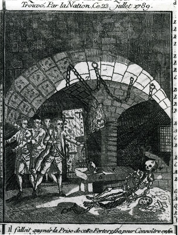 Découverte du squelette du masque de fer à la Bastille