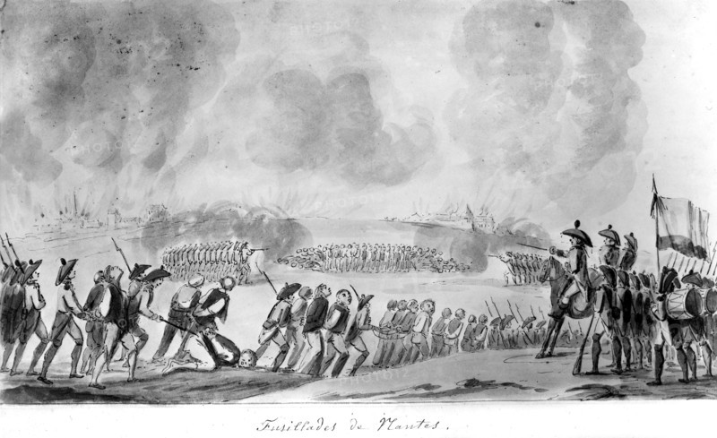 1793-1794  Shootings of Nantes Terror -