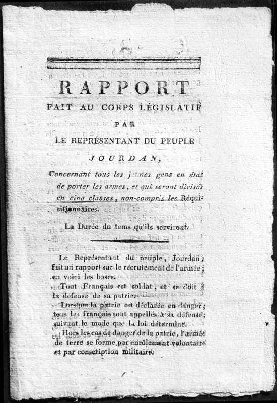 Report/ratio with the legislative body by Jourdan