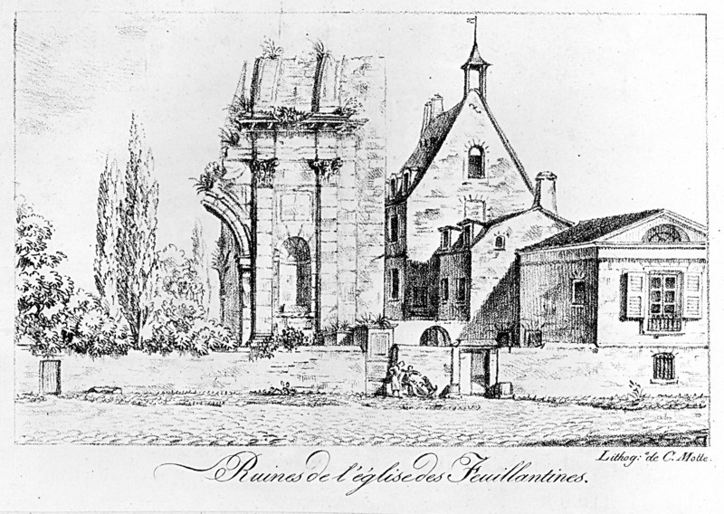 Ruins of the church of Feuillantines Engraving -