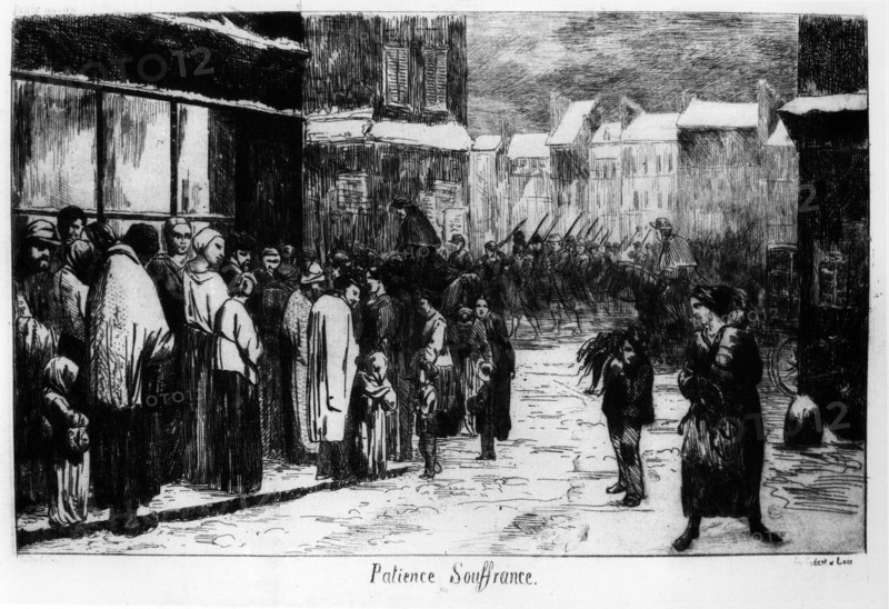 Paris under the Commune misery in the street