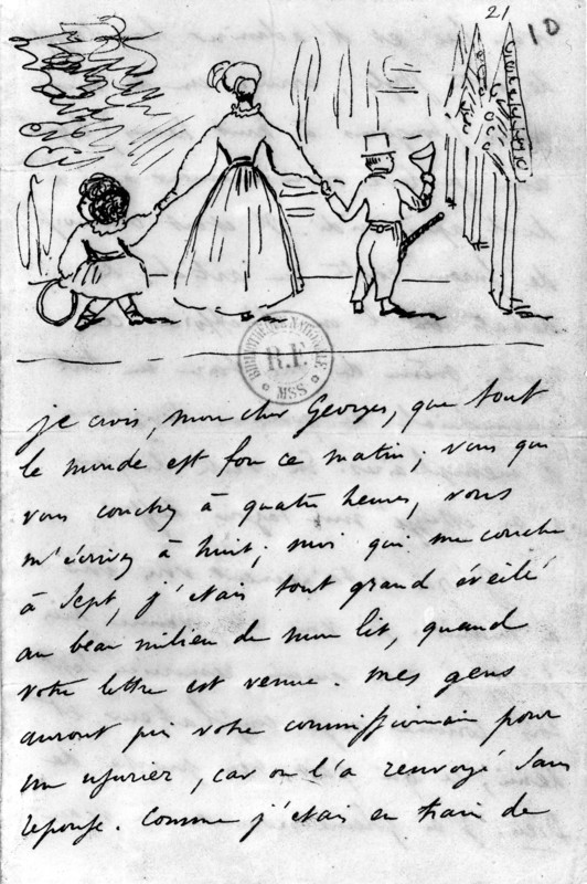 Letter of Alfred de Musset to George Sand