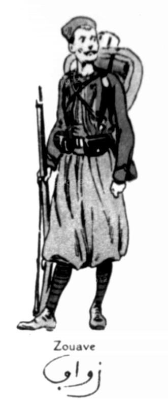Les armées alliées : Zouave