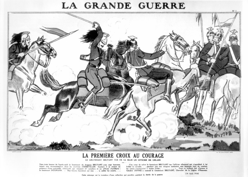 Lieutenant Bruyant kills an officer of Uhlans ' August 14, 1914 -