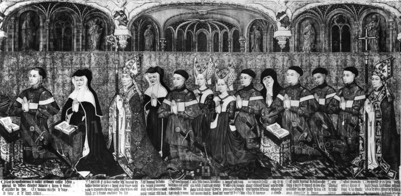 Jean Juvénal of Ursins, his wife and their eleven children