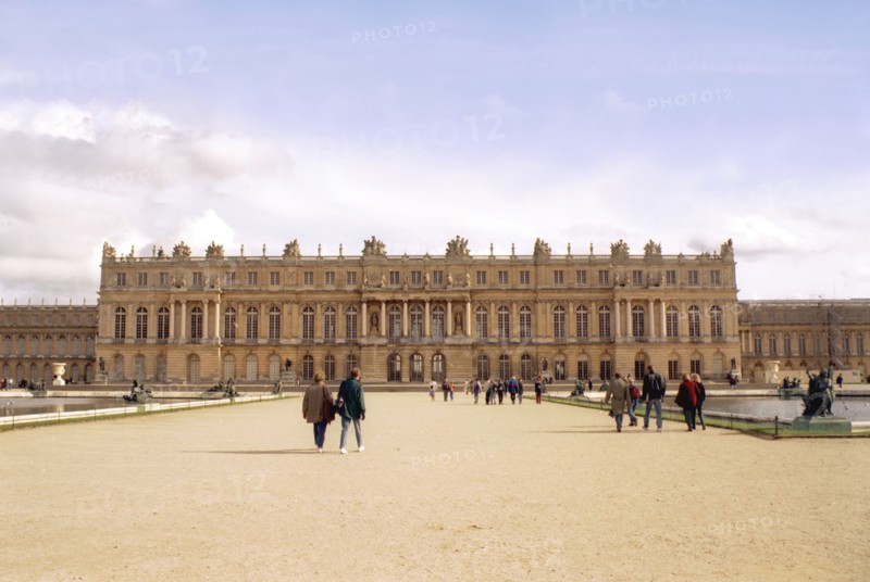 Versailles.  The castle giving on the terraces.