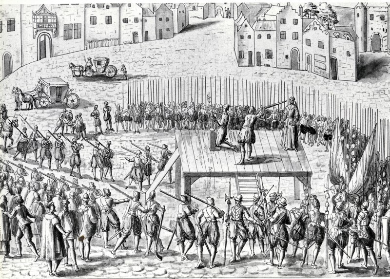 Execution of François de Thou and Henri de Cinq-Mars, 1642.