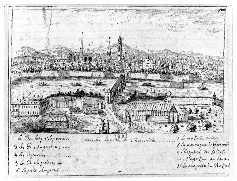 Sight of the town of Thionville