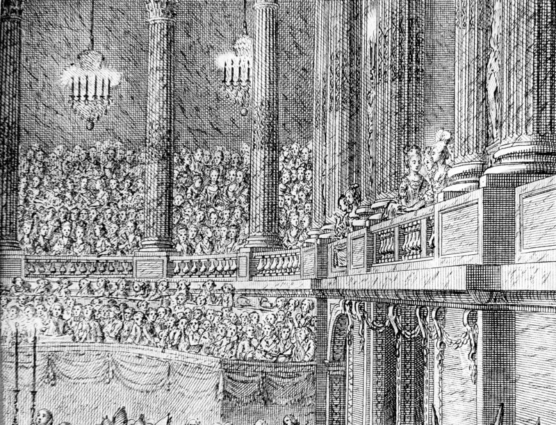 La cour à Versailles lors du mariage de Marie-Antoinette.
