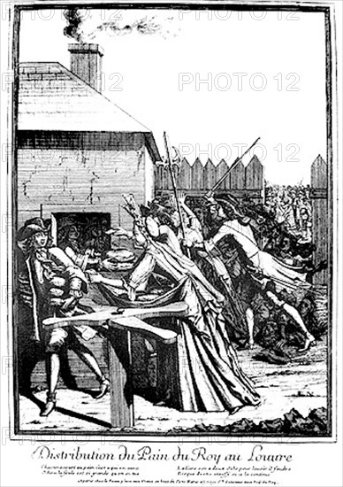 Distribution of the "King's bread" in the Louvre