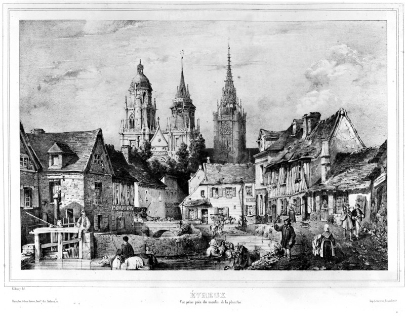 Evreux, département de l'Eure, dans la vallée de l'Iton.