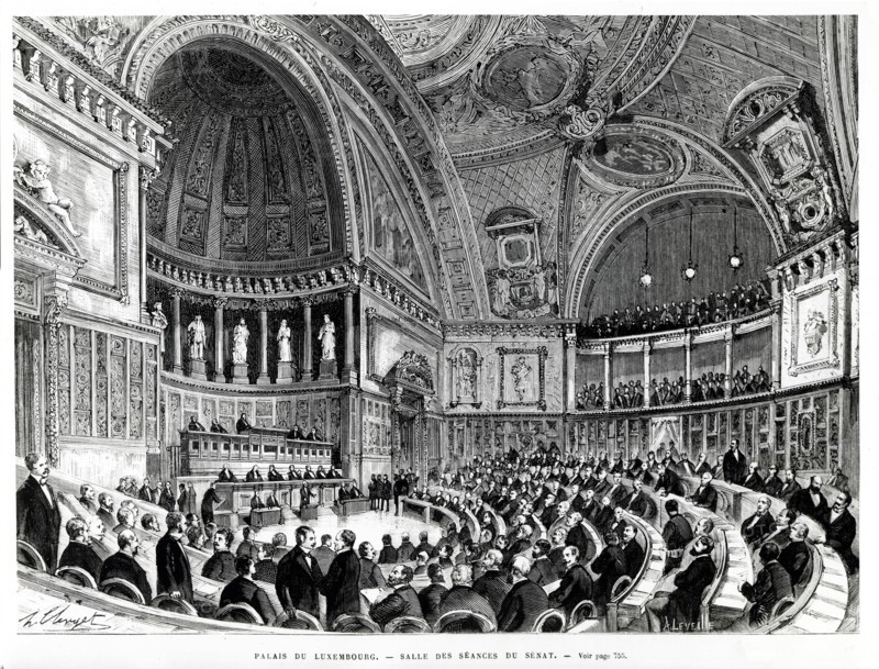 Palais du Luxembourg. Salle des séances du Sénat.