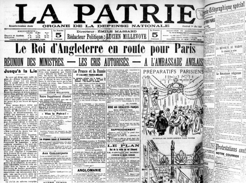 Manchette du journal « La Patrie » , Premier mai 1903