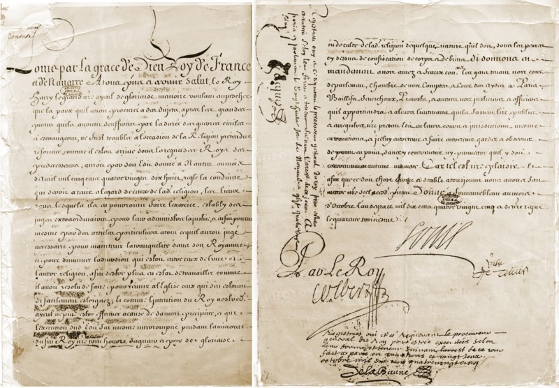 Fontainebleau :  Revocation of the Edict of Nantes, 1685