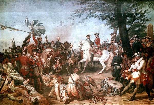 1745.  Louis XV with the battle of Fontenoy.