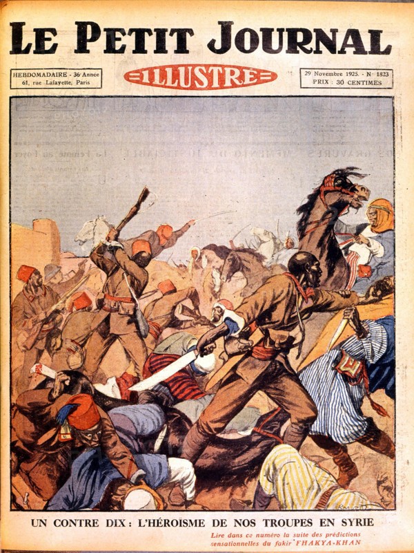 The French troops fight in Syria.  1925