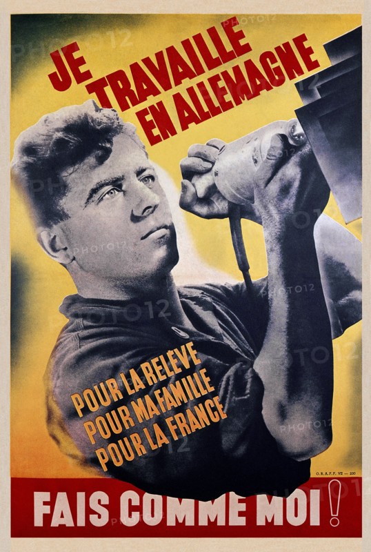Affiche allemande (1942). Propagande pour le travail volontaire.