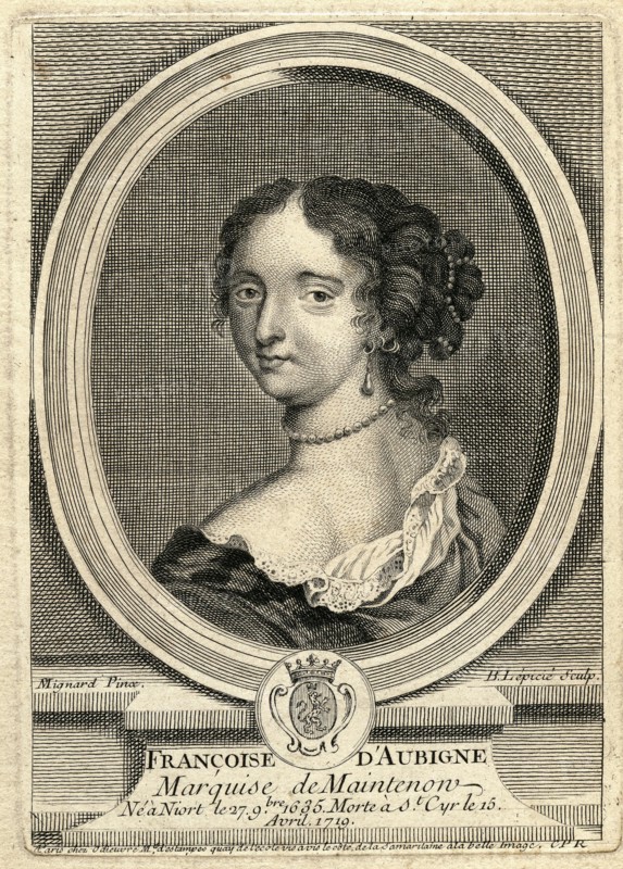 Francoise d' Aubigné, marchioness of Maintenon (1635-1719).