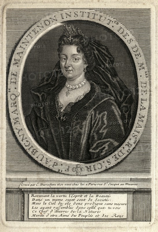Françoise d'Aubigné, marquise de Maintenon (1635-1719).