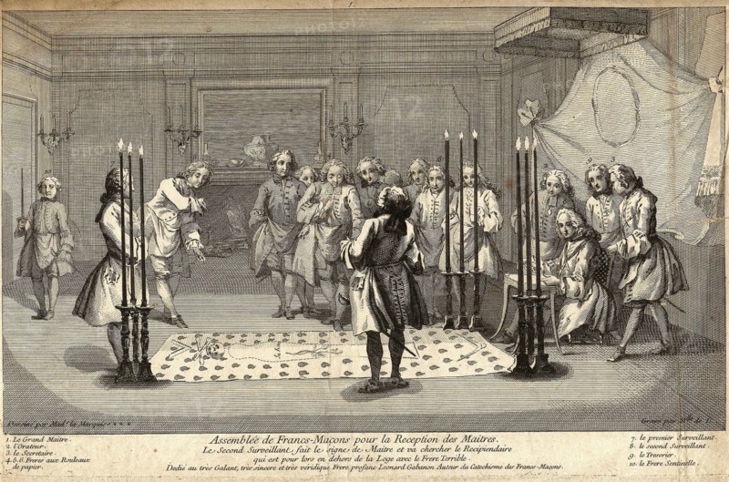 "Freemasons assembly for the reception of the Masters"