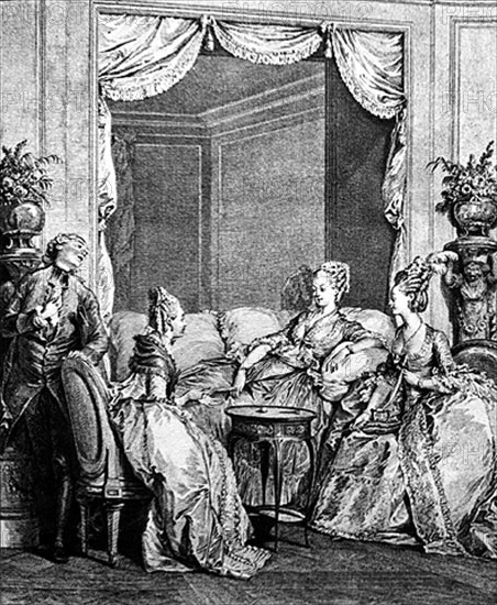 Meeting of Ladies in a Mirror Room