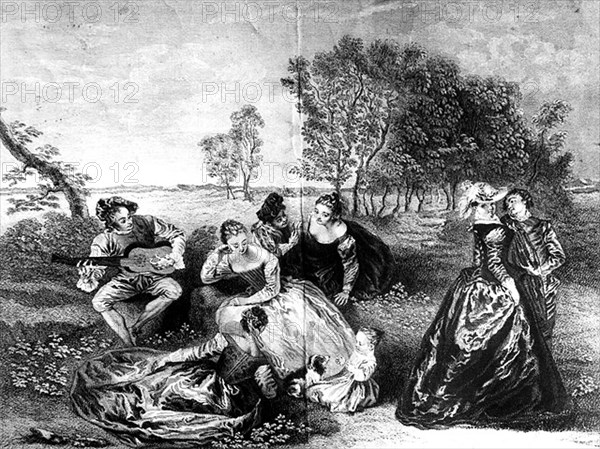 Country scene under Louis XV