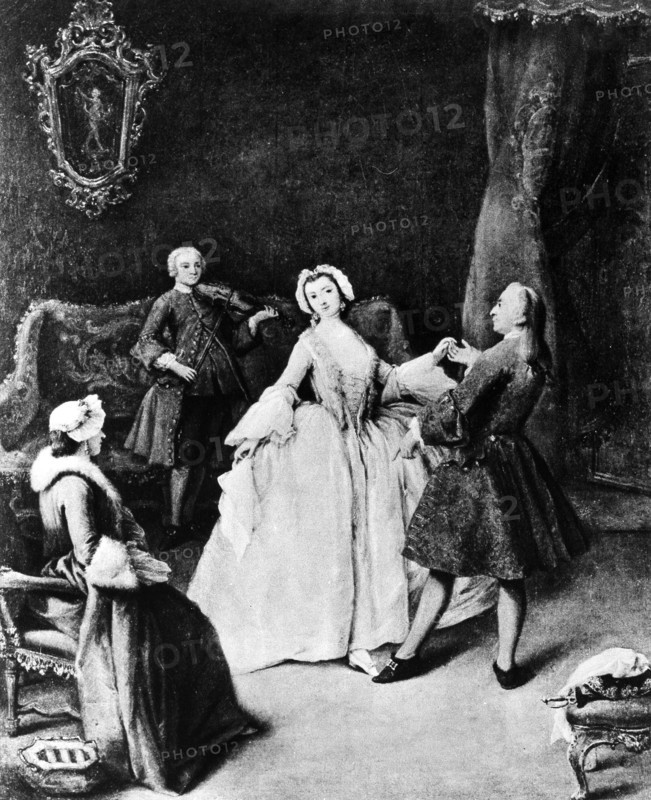 The lesson of dance.  Venice, gallery of the Academy.