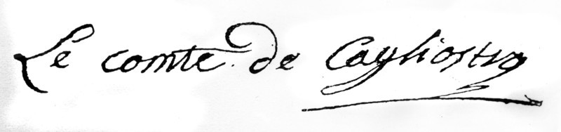 Signature de Cagliostro