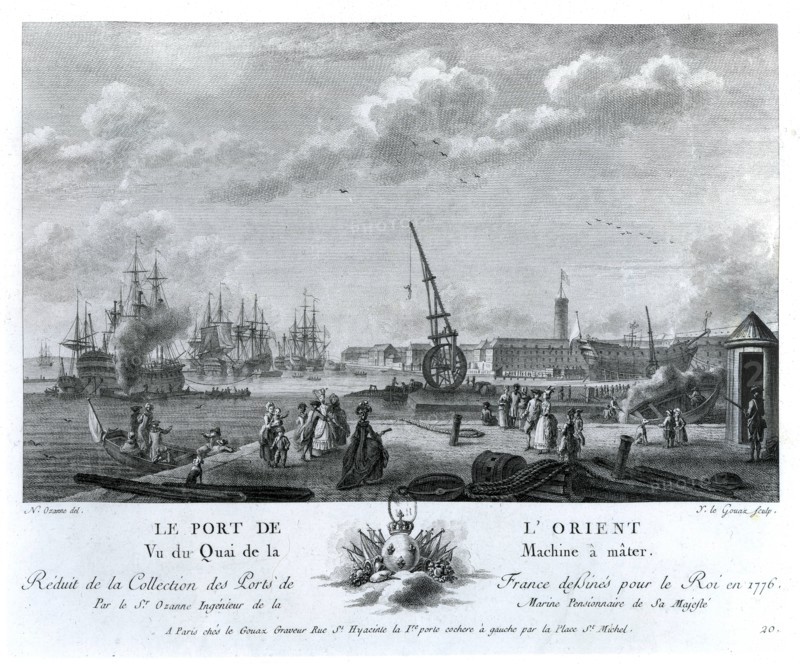 Engraving of the wearing of Lorient