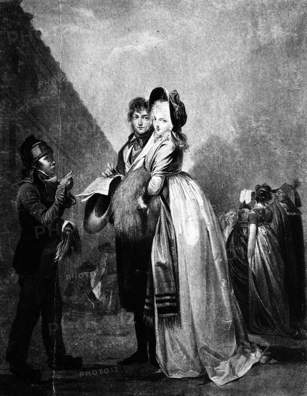 " Le petit marchand de journaux " par Boilly
