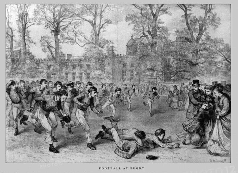 England.  Beginning of football with Rugby.