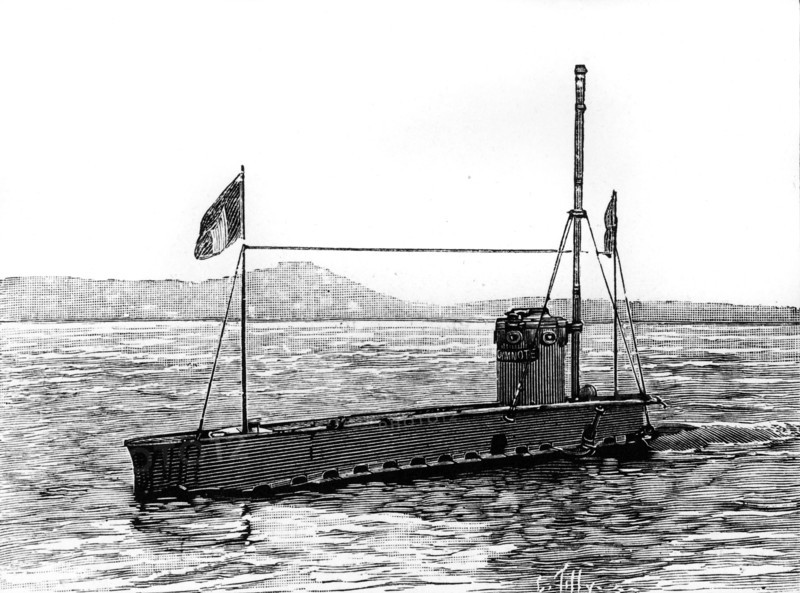 The " Gymnote " of Dupuy de Lôme (1816-1885).