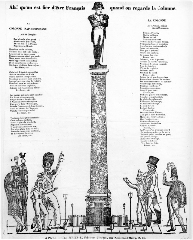 Caption napoléonienne.  The Vendôme column: